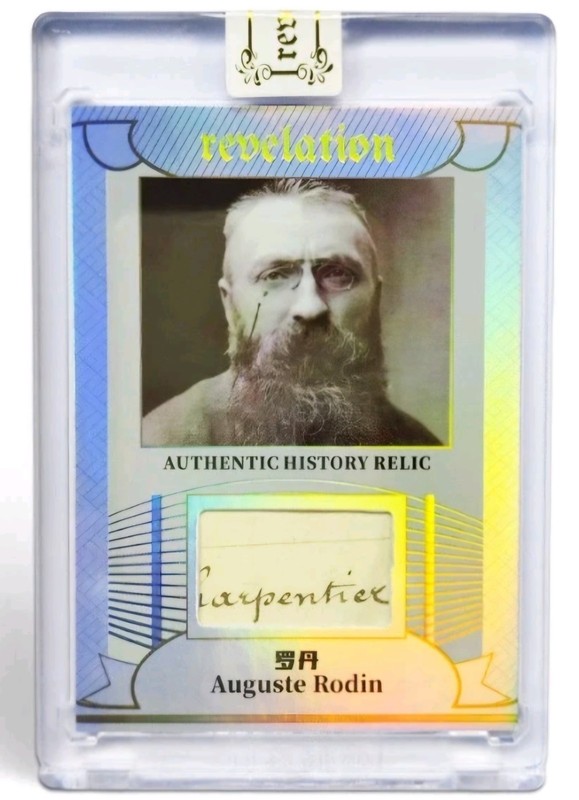 2025 Revelation Auguste Rodin History Relic Card #38/50 Authentic Manuscript