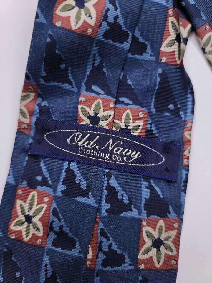 Corbata formal antigua azul marino para hombre 58"Lx3,5"W corbata de cuello azul Foto 3 de 4