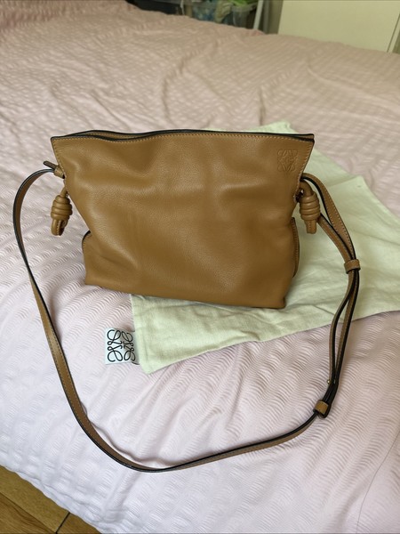Loewe Flamenco Clutch Bag Desert Brown