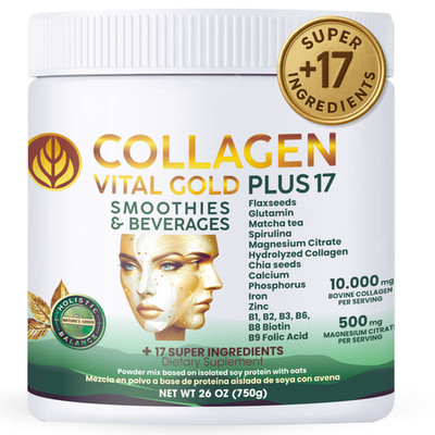Mint & Lemon Collagen Powder 26 Oz | BioSynergy Wellness Formula +17 Ingredients