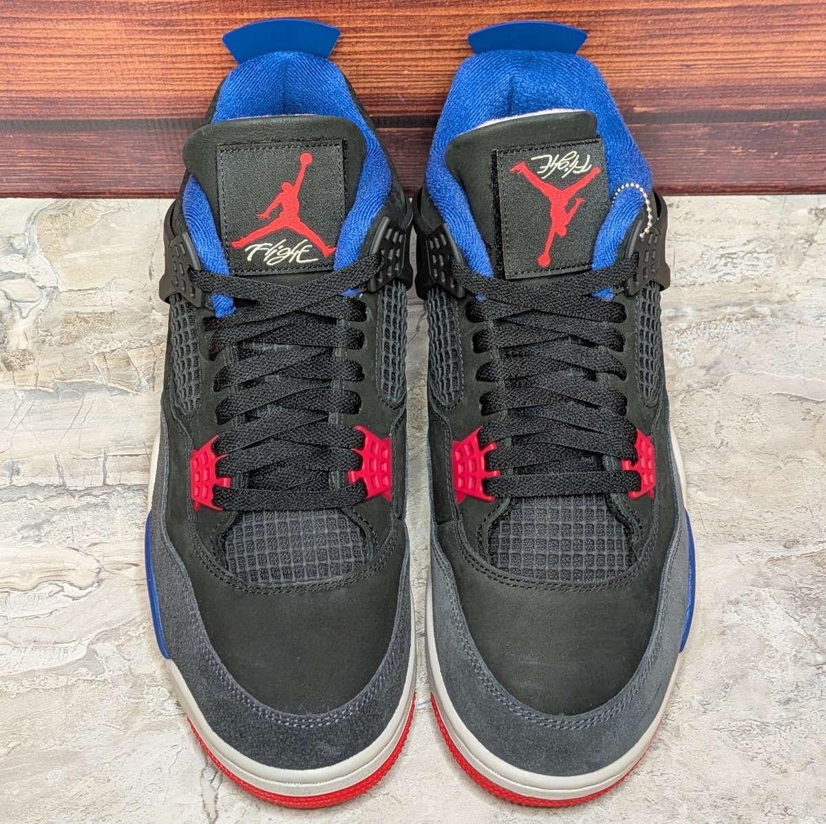 Nike Air Jordan 4 Retro Rare Air Men's 10.5 Black Red Blue FV5029