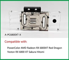 Granzon A-PC6800XT-X GPU Block For PowerColor AMD Radeon RX 6800XT Red Dragon