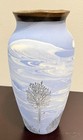 Vintage Sevierville Pottery Tennessee Hand Painted 8 3/4 Inch Vase — photo 1