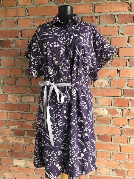 Women Etam Dress Purple Cotton 38 / M / 46