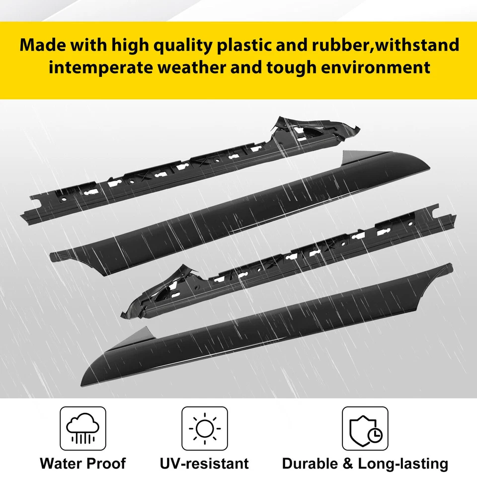 4Pcs For 11-19 Ford Explorer Left Right Side Windshield A-Pillar Molding Trim - Image 3 of 4