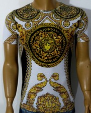 Versus Versace Safety Pin T Shirt Size S In White Bu90489 For Sale