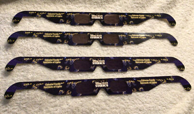 Disney MGM Studio Osborne Family Spectacle Of Light 3D Glasses 2 Angels 2 Flakes
