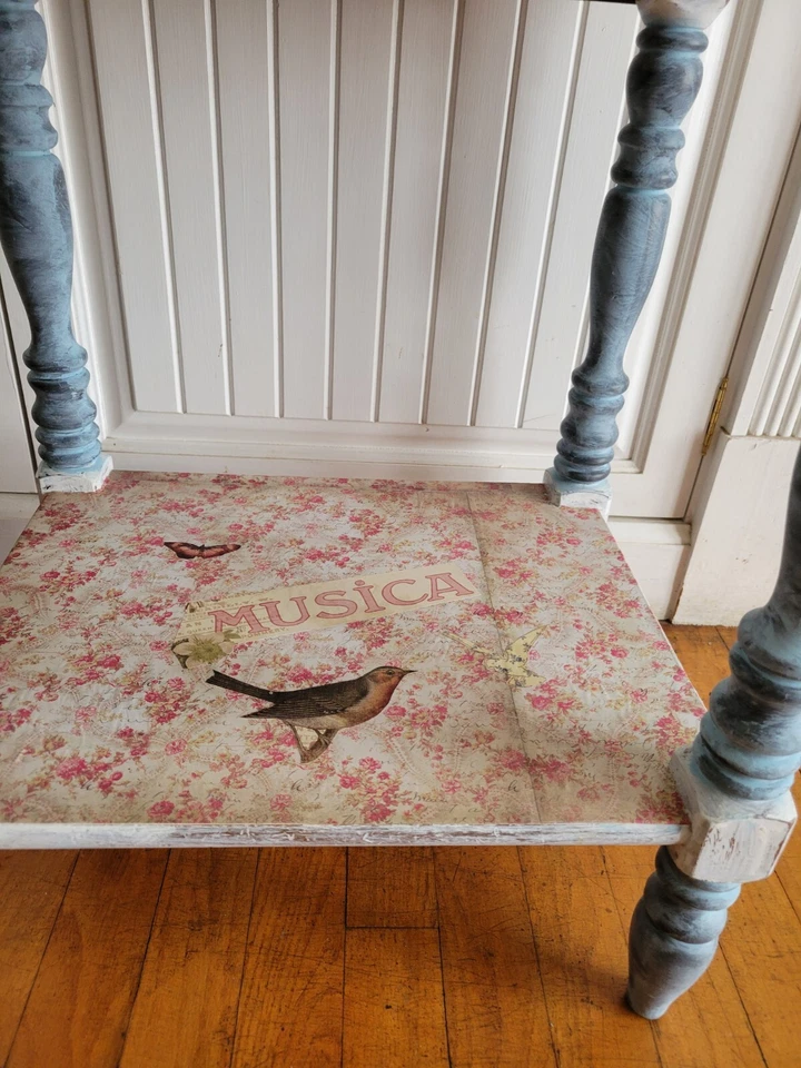 Потертый романтический коттедж шикарный декопог боковой столик единственный в своем роде! - Изображение 4 из 4