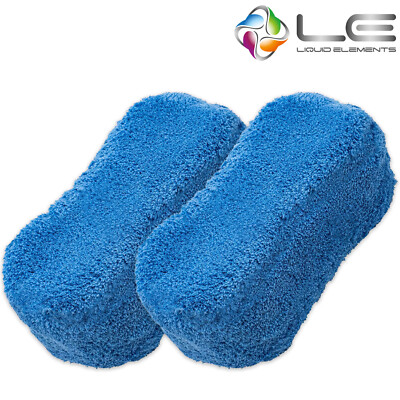 2x Liquid Elements Monster Pad Waschschwamm 1800 g/m² weiches Wasch Mikrofaser