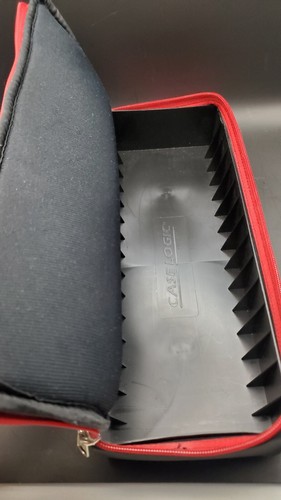 Vintage Sprint Case Logic Soft Black Portable Cassette Holder 15 Tape Capacity - Picture 5 of 6
