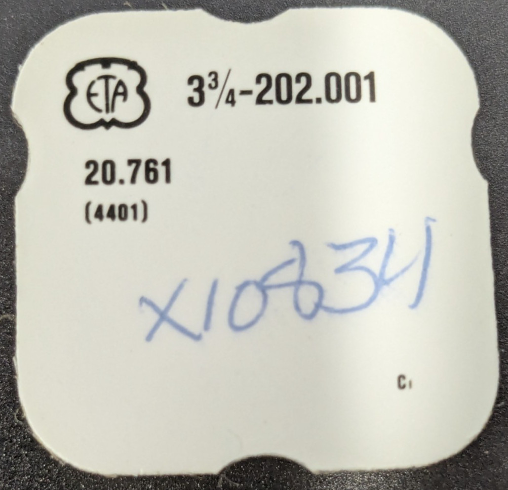 NOS ETA Quartz Watch Cal. 202.001 Part # 20.761 / 4401 Battery Clamp / Strap