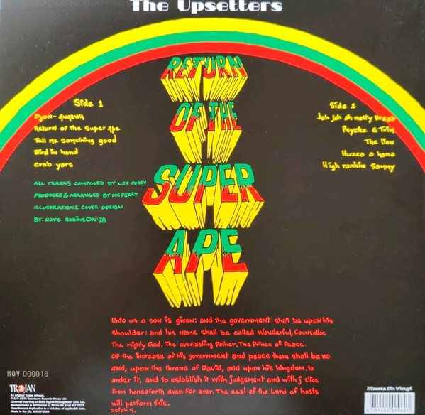 The Upsetters - Return Of The Super Ape (LP, Album, Num, RE, RM