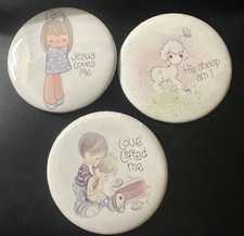 3 Precious Moments Lot Brooch Pins Vintage 90 s