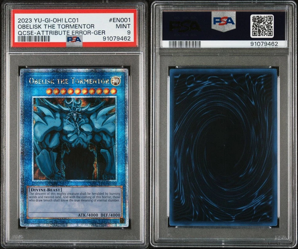 Obelisk The Tormentor 2023 Quarter Century Rare PSA 9 Attribute Error Graded - Image 3 of 4