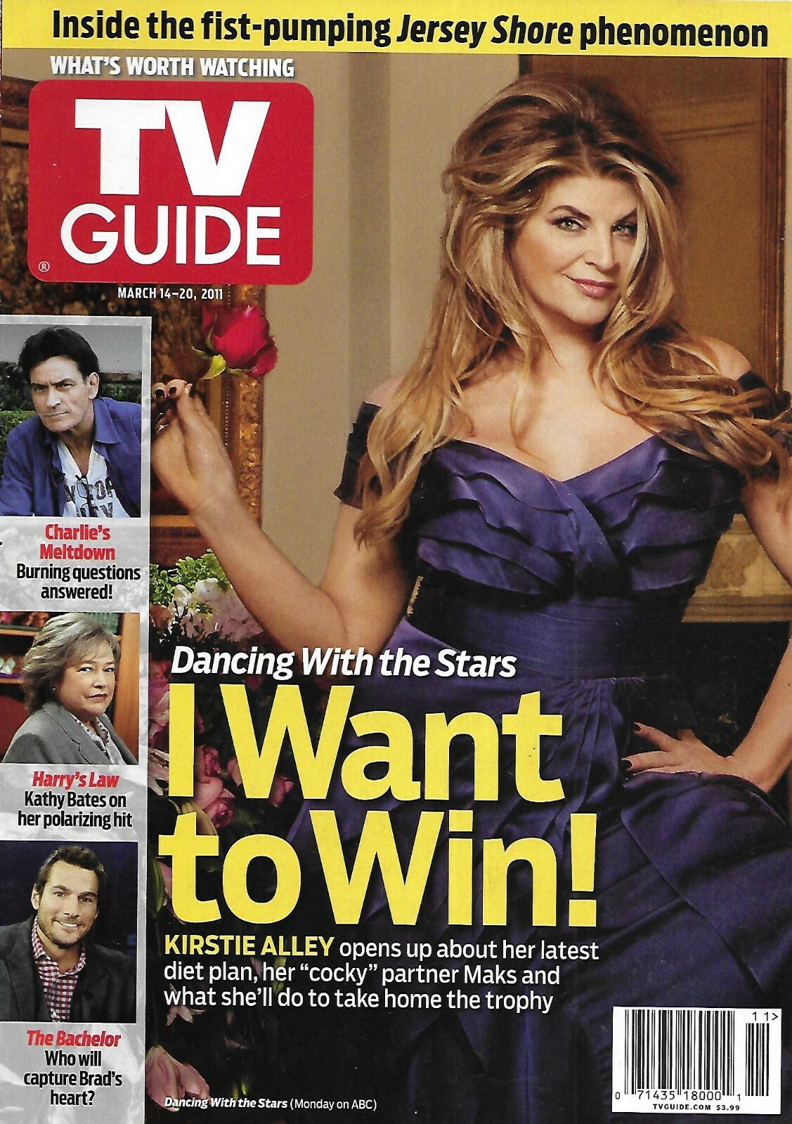 TV Guide Magazine Dancing With The Stars Kirstie Alley Garret Dillahunt 2011