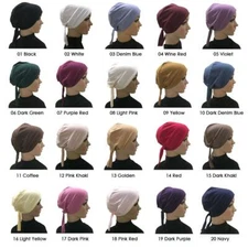 Premium Women Under Scarf Hijab TIE BACK Bonnet Cap Stretchy High Quality