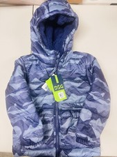DSG Boys Insulated Puffer Jacket PRT Midnight Purple DOT Camouflage, SIZE XS