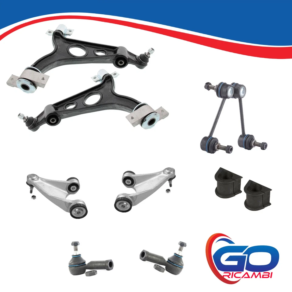 KIT COMPLETO SOSPENSIONE ANTERIORE AMMORTIZZATORI BRACCI BIELLETTE ALFA 147 156 - Immagine 4 di 4