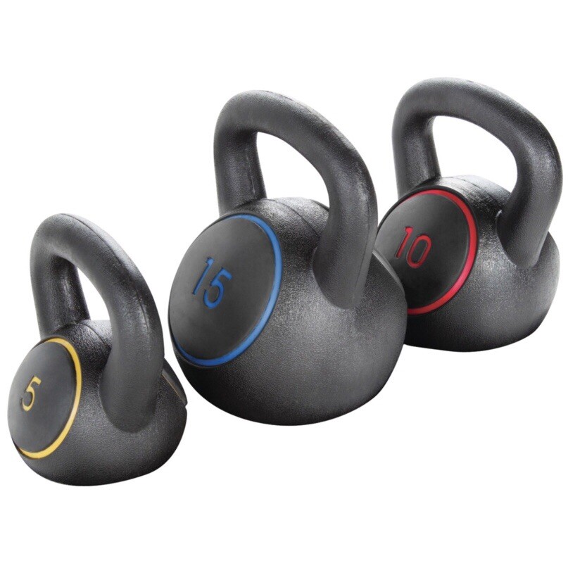 NEW Weider Power Kettlebell Kit Training 5Lb, 10Lb, & 15Lb (