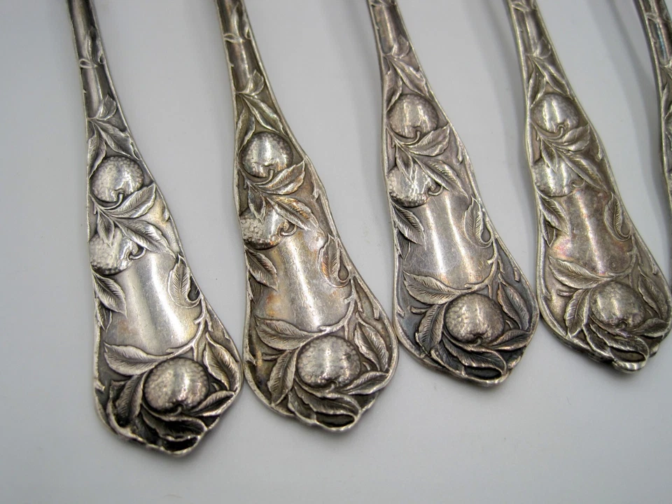 Juego de 7 - Wm Rogers Plato de Plata Fruta Pomelo Cuchara Azahar Foto 2 de 3