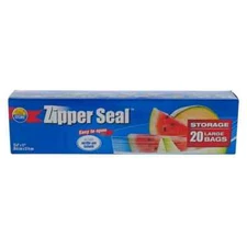 SEAL STORE 20PK Large Zipper Seal Food Storage Bags FREE SHIPPING