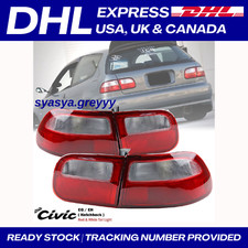 New Red Clear Rear Tail Light Lamp For Honda Civic Eg6 3dr Hatchback 92-95 New Red Clear Rear Tail Light Lamp For Honda Civic Eg6 3dr Hatchback 92-95
