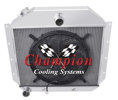 DR Champion 3 Row Radiator,16'' Fan for 1951 - 1957 International Harvester Truck