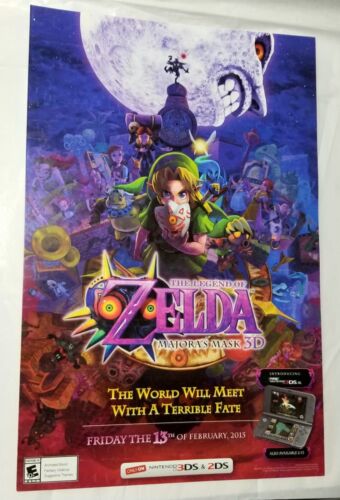Nintendo Zelda Majora's Mask Store Display Promo poster/cling PRE- LAUNCH Poster - Picture 1 of 9
