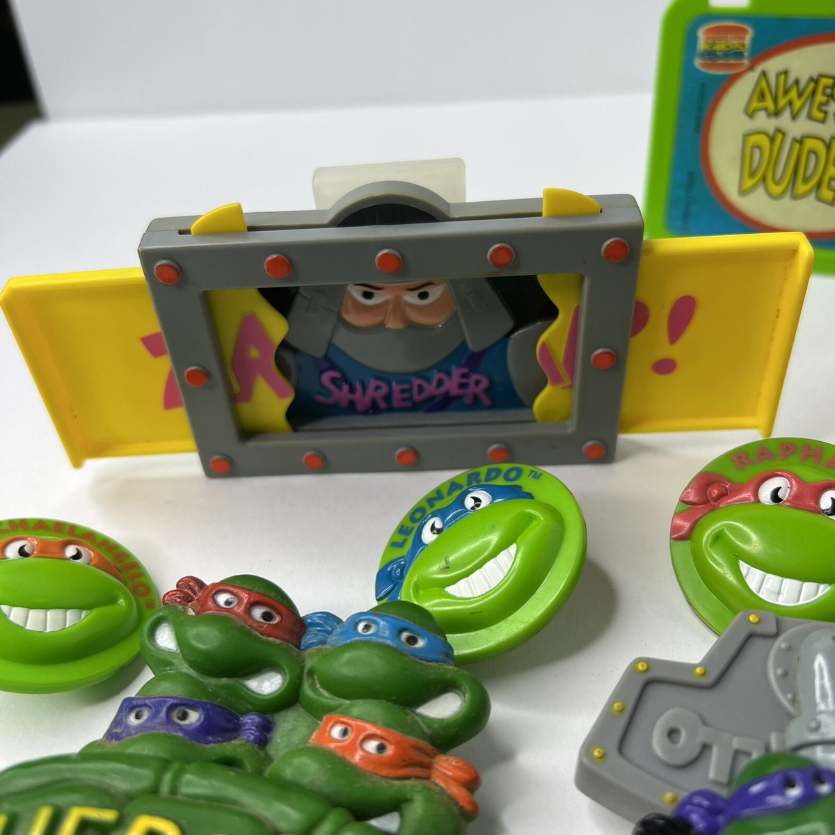 Vintage Teenage Mutant Ninja Turtles 1989 Burger King Rad Badges