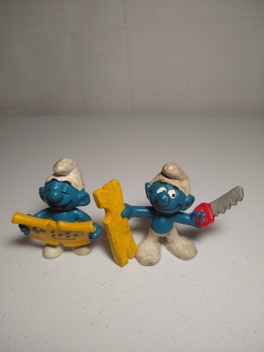 LOTE DE 7 FIGURAS DE PVC SCHLEICH PEYO DE 2 PULGADAS AÑOS 1978-1982 - Imagen 2 de 12
