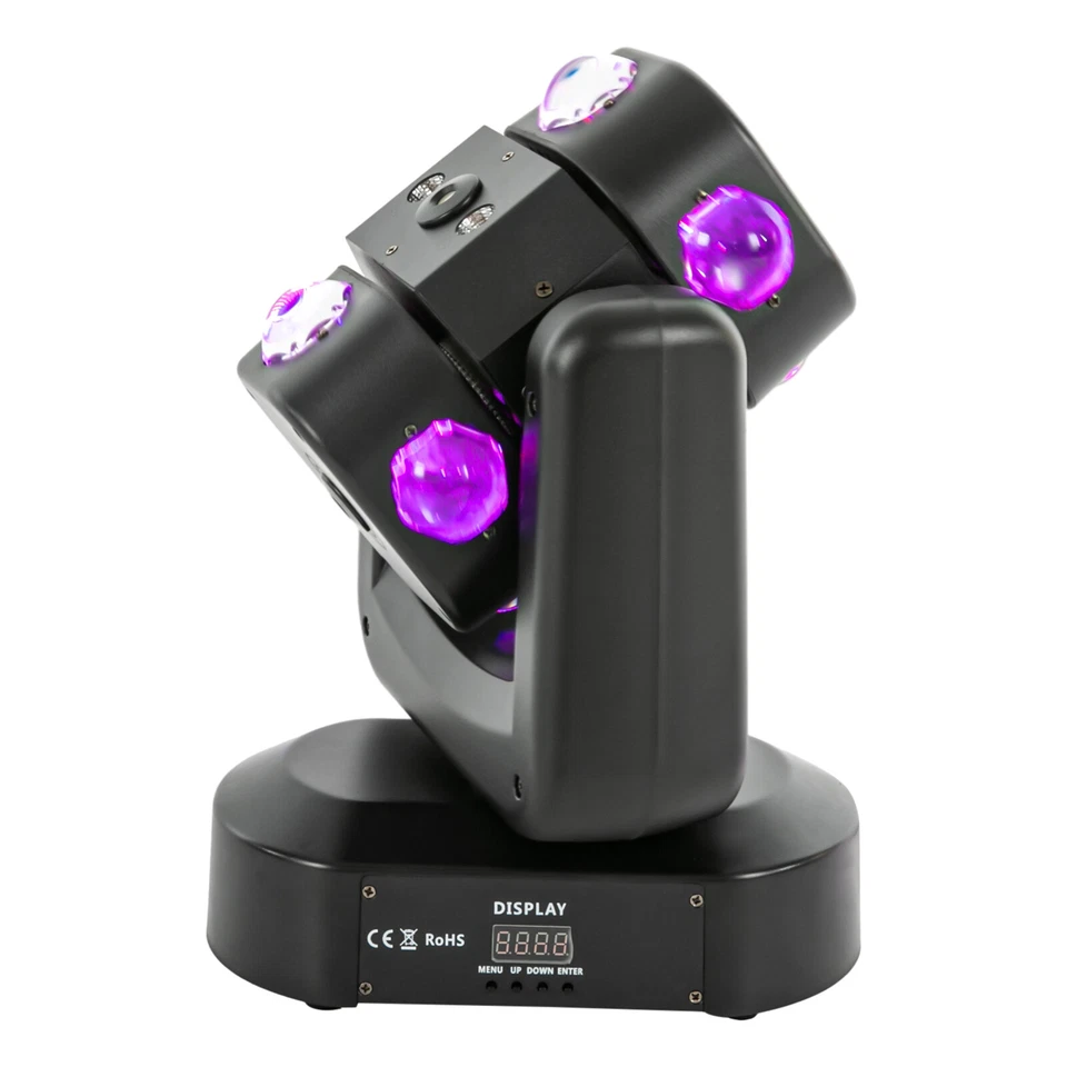 Rotating Laser Beam Moving Head 8 LED RGBW Stage Light DMX Disco Party 22CH/46CH - Image 3 of 4