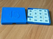 Vintage soviet plastic puzzle, 15 number slide game, soviet game