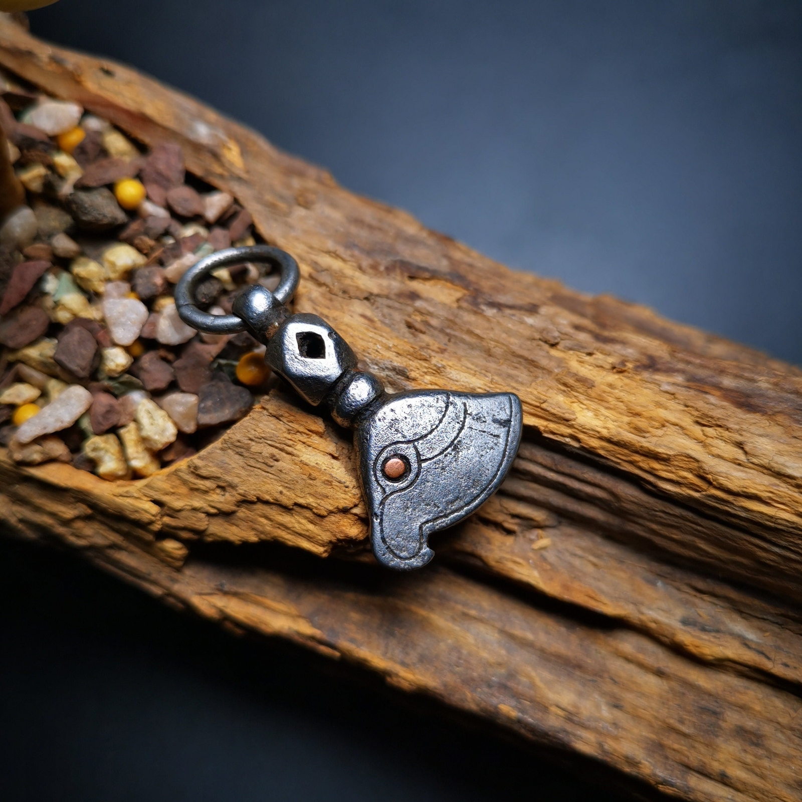 Gandhanra Antique Tibetan Thokcha Amulet Pendant,Kartika(knife of the dakinis)