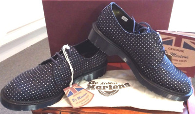 Dr Martens 1461 Percy Blue Spot Seidenschuhe Made in England UK 7 EU 41 
