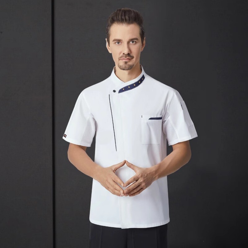 Unisex Short Sleeve Chef Top Jacket Professional Restaurant Catering Uniform New