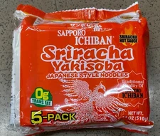 [10 pack x 3.5oz] Sapporo Ichiban Japanese Instant Noodles Sriracha Yakisoba  ✅