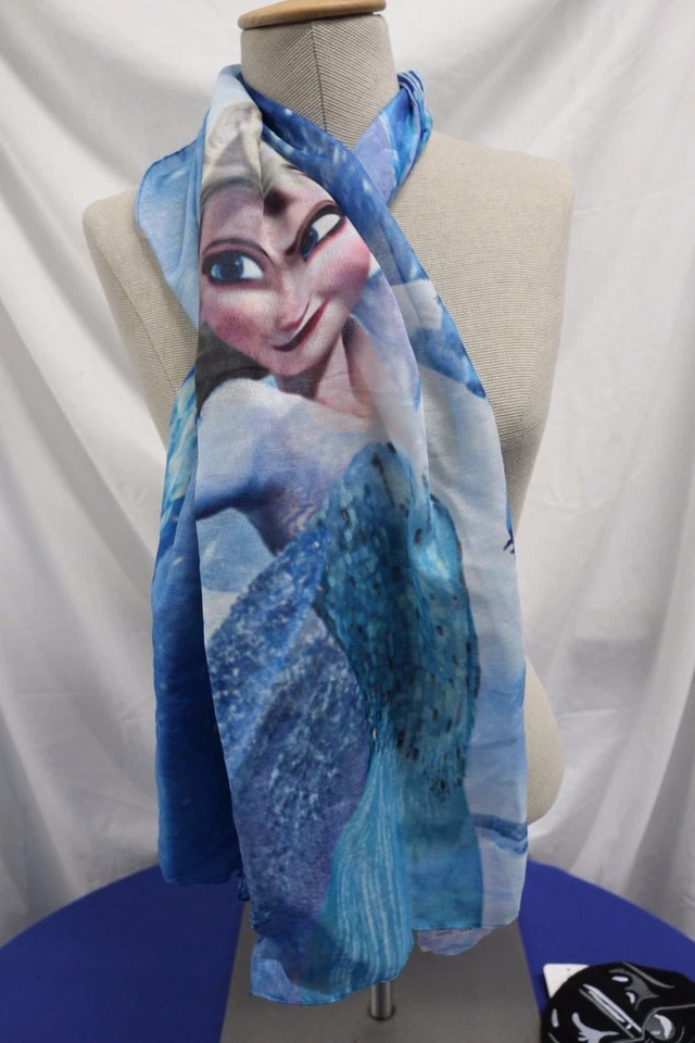 Bufanda envolvente semi transparente escena de película de Disney Elsa Frozen nueva con etiquetas Foto 2 de 2