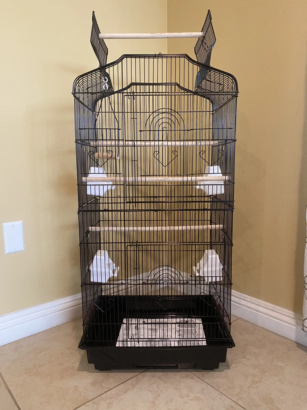 41" Play Open Top Parakeet Bird Cages for Cockatiels Lovebirds Perches (4 Cages)