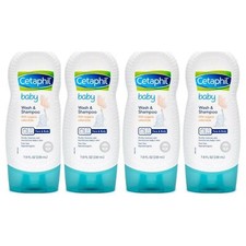 Cetaphil Baby Wash and Shampoo Pack of 4 7.8 Fl Oz Tear Free Calming Formula