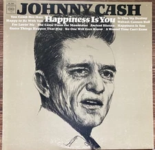 RARE VINTAGE JOHNNY CASH MONO HAPPINESS IS YOU RECORD LP Vinyl  CL 2537 NM VTG A