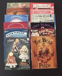 Lot of 12 Craft Booklets/Leaflets -Dollmaking-Fiber-Craft-Painting-Tole & China