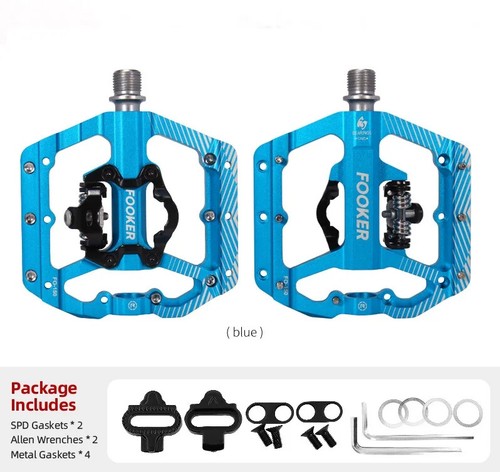 MTB Bicycle Cycling Non-Slip Pedals Aluminum Alloy Flat Platform Waterproof - Picture 11 of 33