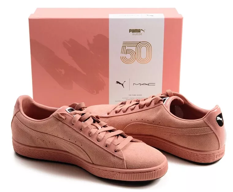 Puma x Mac Crème d&#039;Nude Lipstick Womens Suede Sneakers SZ 7 | eBay