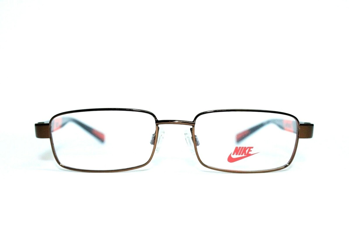 NEW NIKE 5573 218 BROWN ORANGE KIDS AUTHENTIC RX EYEGLASSES 