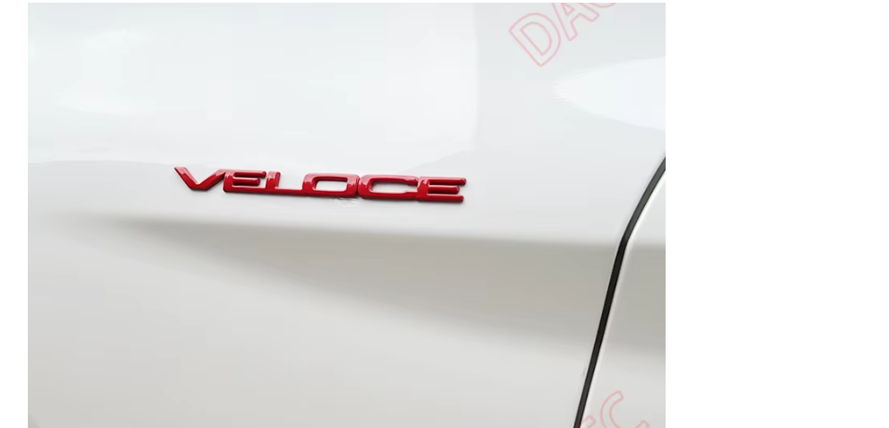 Car Metal Letter VELOCE red Styling Decorative Stickers For Alfa Romeo 1pcs
