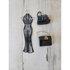 Fashion little black dress purse ornament set rose fancy xmas