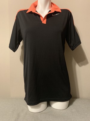womens black polo shirt dri fit