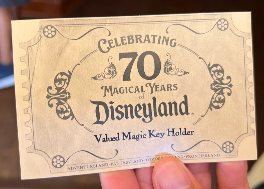 Disneyland 70th Anniversary Magic Band+ Collectible Ticket Cards