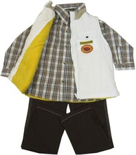 Nannette Boyz Wear Little Boys' 3 Pc. Vest, Shirt and Pants Set, Off White 6