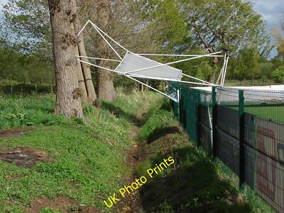 Photo 6x4 Windy day, Chobham A sightscreen from the cricket pitch after s c2015
